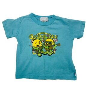 Vtg Graphic Tee Third Street Guava Jam T-Shirt Blue USA Made Funky Unique 2T GUC